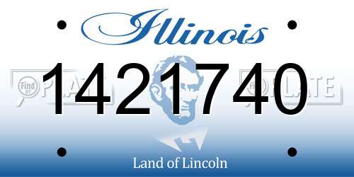 1421740 Illinois License Plate