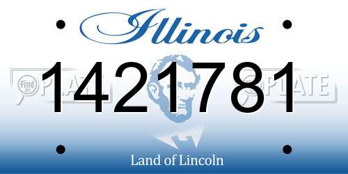 1421781 Illinois License Plate