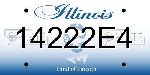 14222E4 Illinois License Plate