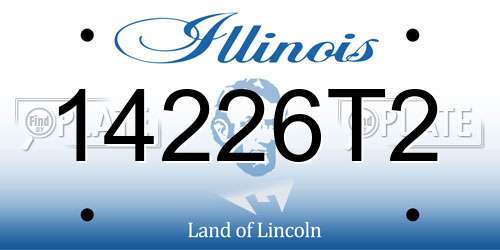 14226T2 Illinois License Plate