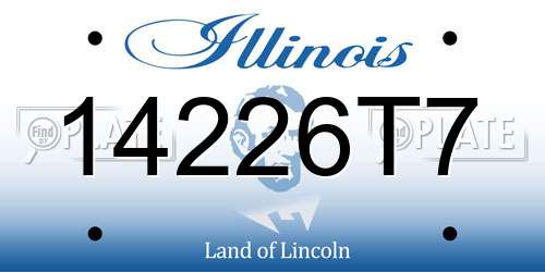14226T7 Illinois License Plate