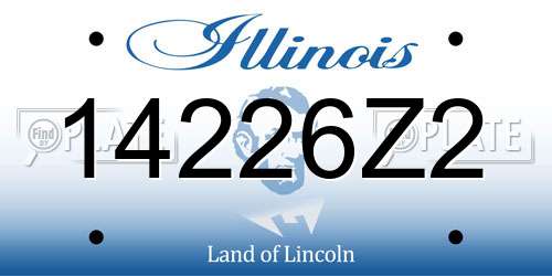 14226Z2 Illinois License Plate