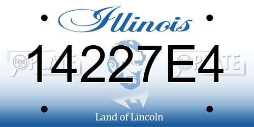 14227E4 Illinois License Plate