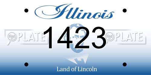 1423 Illinois License Plate