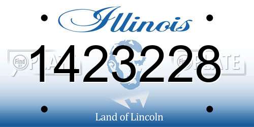 1423228 Illinois License Plate