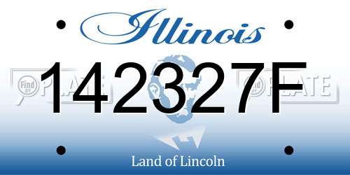 142327F Illinois License Plate