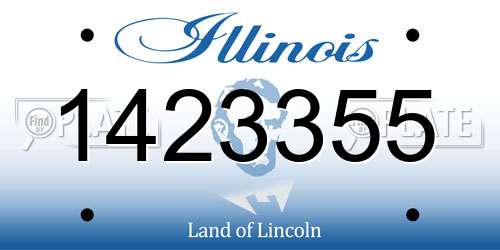 1423355 Illinois License Plate