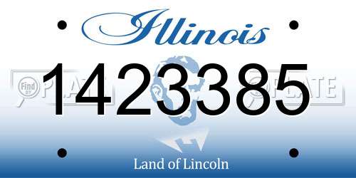 1423385 Illinois License Plate