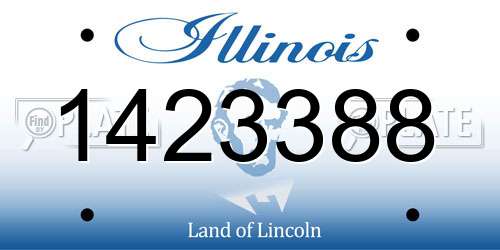 1423388 Illinois License Plate