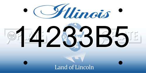 14233B5 Illinois License Plate