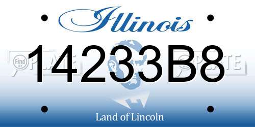 14233B8 Illinois License Plate