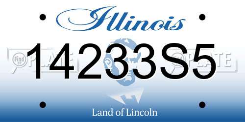 14233S5 Illinois License Plate