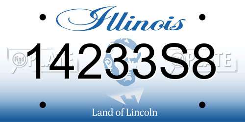 14233S8 Illinois License Plate