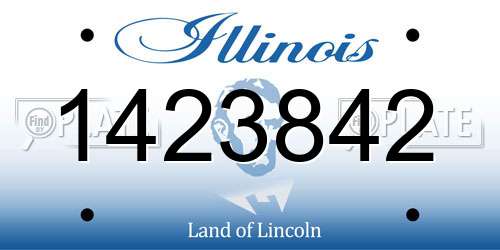 1423842 Illinois License Plate