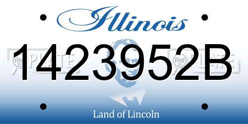 1423952B Illinois License Plate