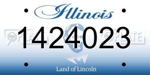 1424023 Illinois License Plate