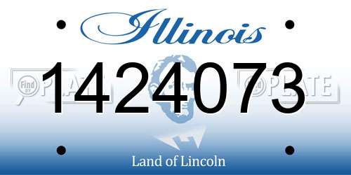 1424073 Illinois License Plate