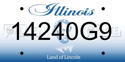 14240G9 Illinois License Plate