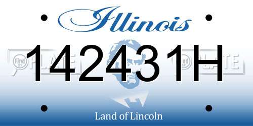142431H Illinois License Plate