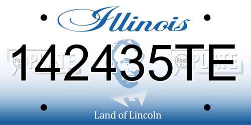142435TE Illinois License Plate