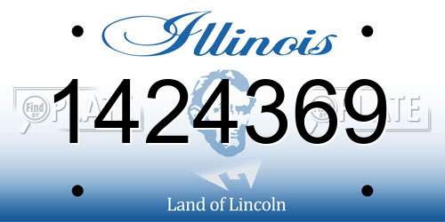 1424369 Illinois License Plate