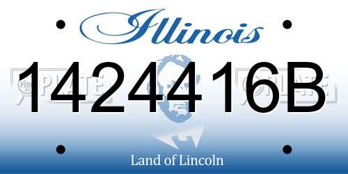 1424416B Illinois License Plate