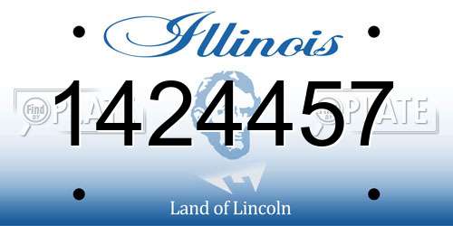 1424457 Illinois License Plate