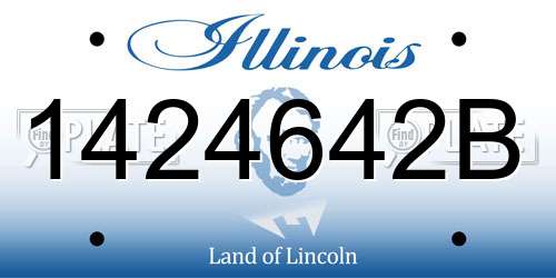 1424642B Illinois License Plate