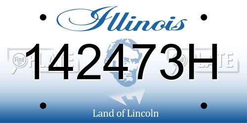 142473H Illinois License Plate