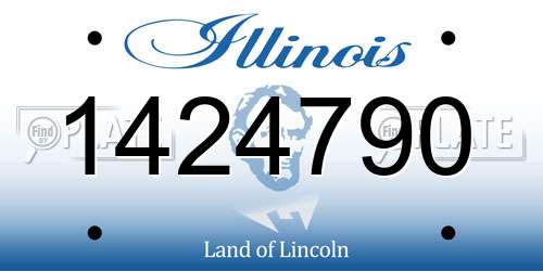 1424790 Illinois License Plate