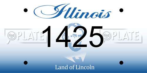 1425 Illinois License Plate