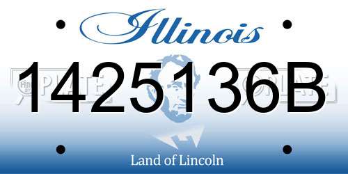 1425136B Illinois License Plate