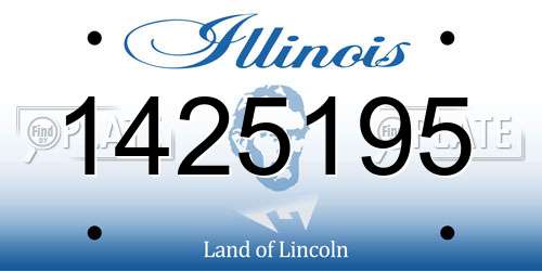 1425195 Illinois License Plate