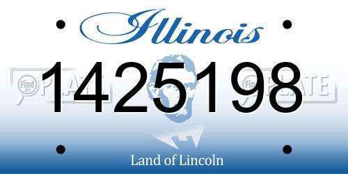 1425198 Illinois License Plate