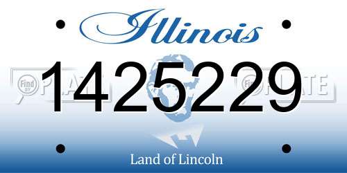 1425229 Illinois License Plate