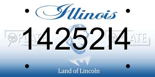 14252I4 Illinois License Plate