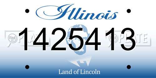 1425413 Illinois License Plate