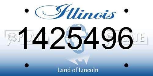 1425496 Illinois License Plate