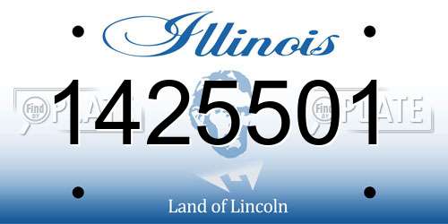 1425501 Illinois License Plate