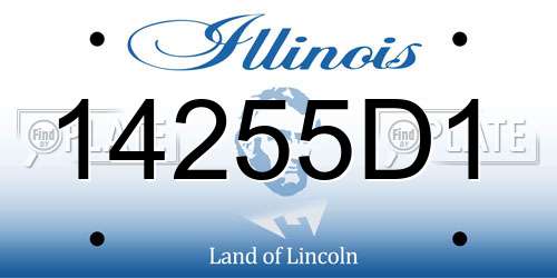 14255D1 Illinois License Plate