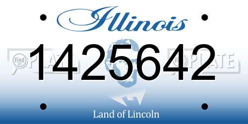 1425642 Illinois License Plate