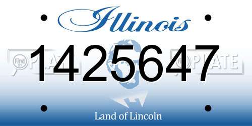 1425647 Illinois License Plate