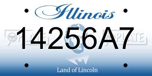 14256A7 Illinois License Plate
