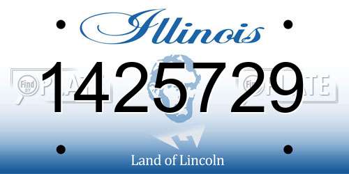 1425729 Illinois License Plate