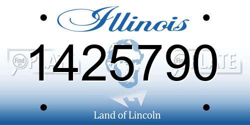 1425790 Illinois License Plate