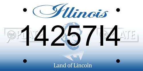 14257I4 Illinois License Plate