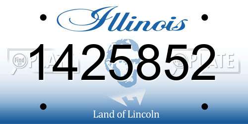 1425852 Illinois License Plate