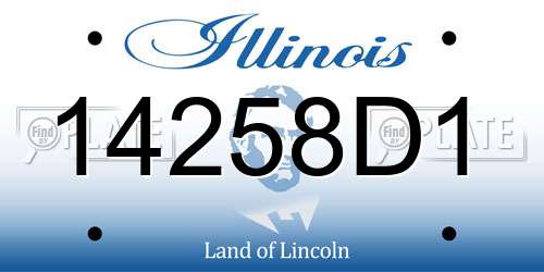 14258D1 Illinois License Plate