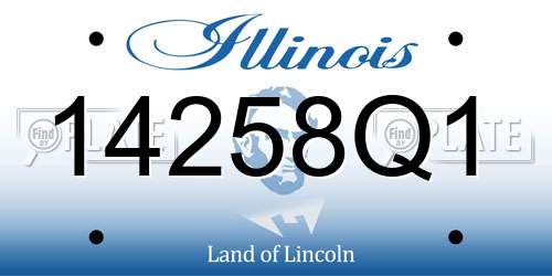 14258Q1 Illinois License Plate