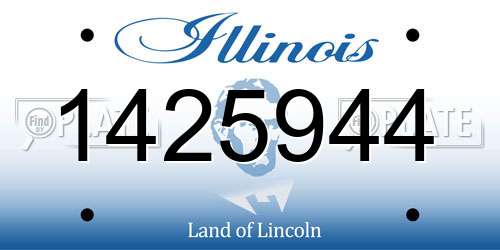1425944 Illinois License Plate